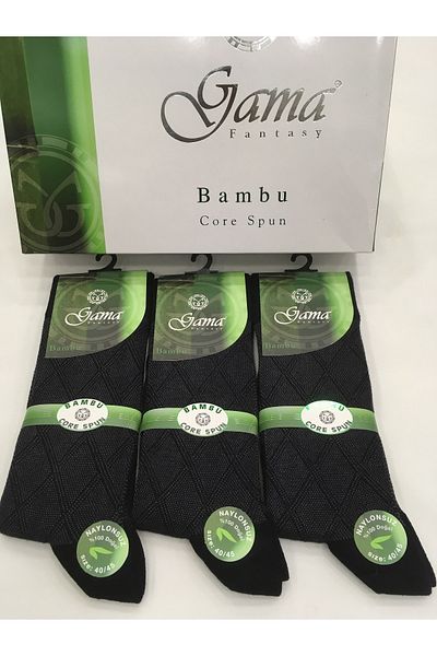 Gama Çorap 3 части бамбукови 100% естествени дебели зимни мъжки чорапи без шарки, без найлон