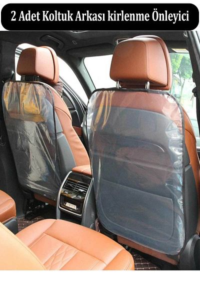 RevuBaby Auto Car Seat Back Protector Transparent Case Auto Cover Vehicle Seat Back Protection 2 Pieces