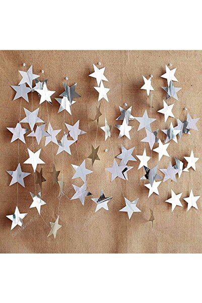 Happyland زينة عيد الميلاد - زخرفة معلقة فضية اللون ومصباح معلق