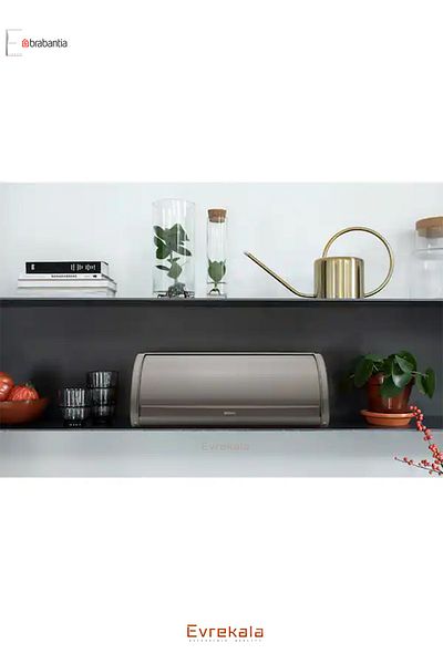 Brabantia Evrekala Shop Platinum Bread Box Round
