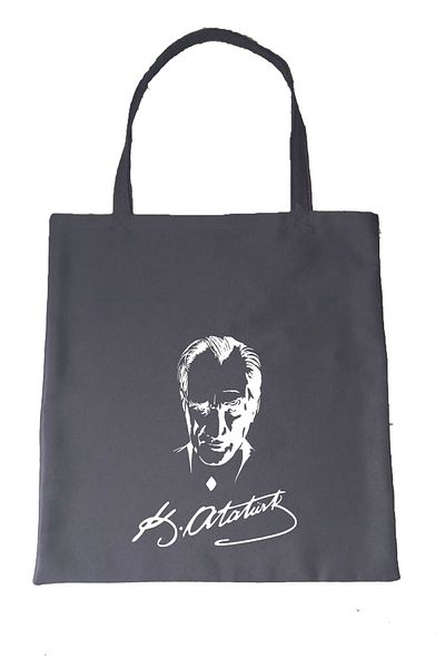 Raf Coll Υφασμάτινη τσάντα πάνινης Atatürk Signature Digital Printed 40cm *45cm