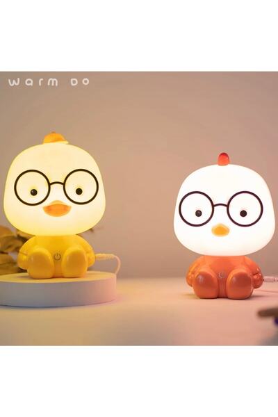nesever store Dokunmatik Gece Lambası Sarı Civciv Gece Lambası Çocuk Odası Gece Lambası
