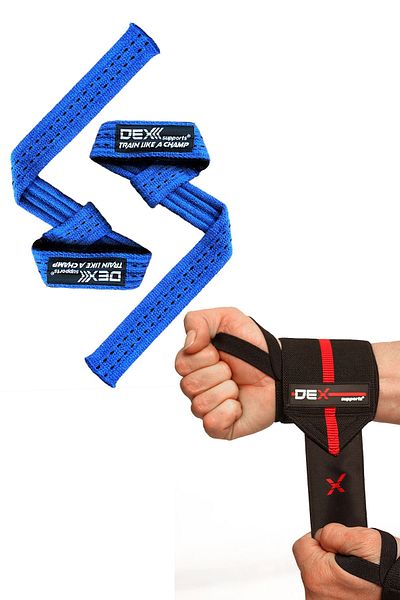 Dex Supports Lasting Energy Lifting Straps Pro, Elite Wrist Wraps Set of 2