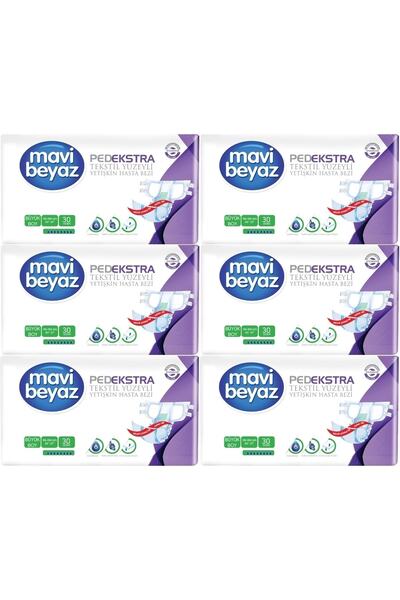 Mavi beyaz Pad Extra Textile Surface Adult Waistband Patient Diapers Large La...