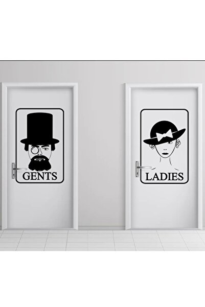 STİCKERCI BEY باب المرحاض - ملصق لاصق لفصل الجنس، ملصق رقائق للرجال والنساء و...
