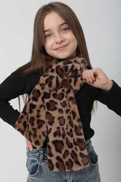 BALIENTE М'яка дитяча шарф-хомут з леопардовим візерунком