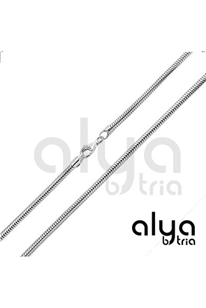 ALYA BY TRIA 925 Ayar Yassı Italyan Yılan Zincir 50 Cm Unisex Günlük Casual Ş...