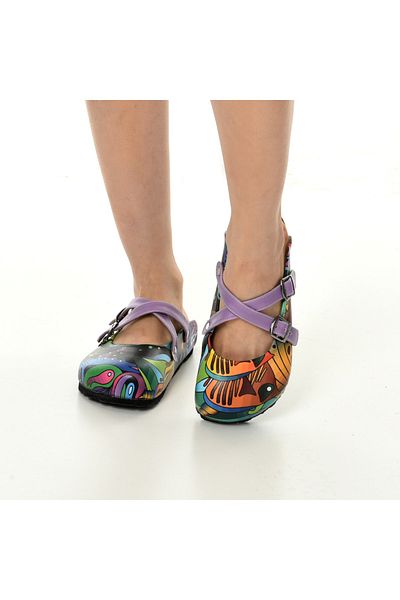 azizsahinshoes 5405 Παντόφλες Ocean Pattern Cross Sabo