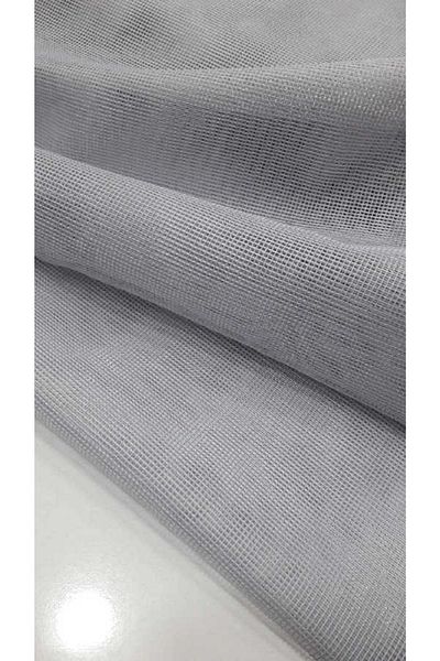 LİLYHOBBYLAND Etuval Ripstop Square Wire Crushed Tulle Color Gray Size: 100x290 Cm