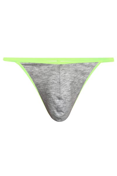 darkzone Neon Elastic Gray Men's Thong