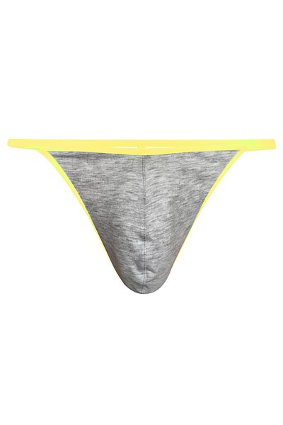 darkzone Neon Elastic Gray Men's Thong