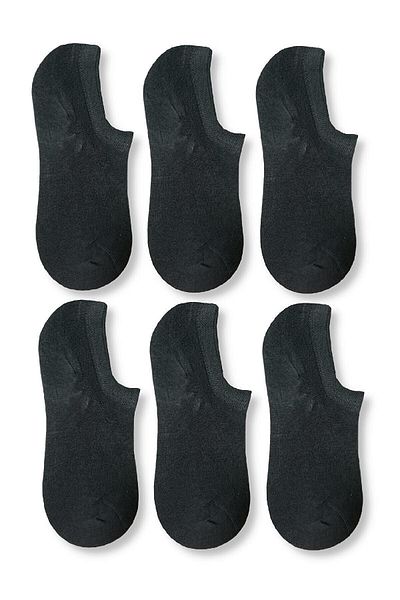 FATELLA 6 Pack Bamboo Invisible Men's Sneakers Socks