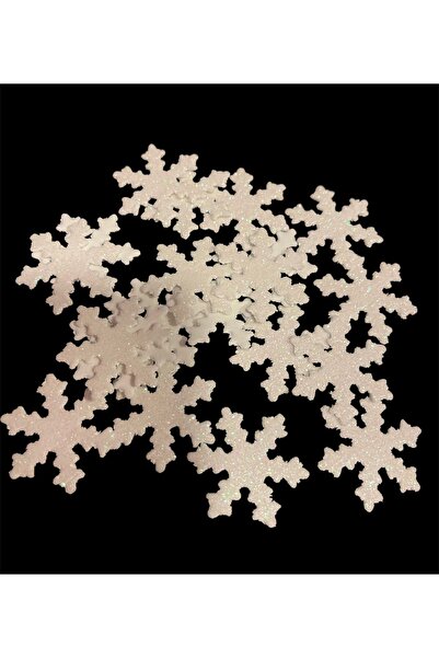 Happyland Yılbaşı Süsü Eva Kar Tanesi 20'li Beyaz Kar Tanesi Dekoratif Yılbaşı Süsü