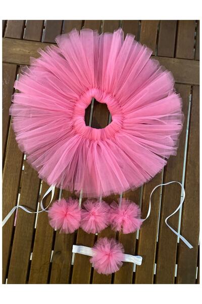 tullestore تنورة توتو وردية مكونة من 3 قطع، تنورة توتو وردية لحديثي الولادة، ...