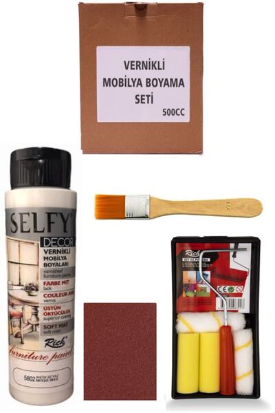 okulima Rich Selfy Decor 500 Cc Antik Beyaz Kendinden Vernikli Mobilya Boyama...