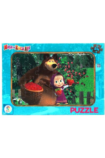 LAÇO KİDS Masha and the Bear 2-Piece Licensed Frame Puzzle (24+48 Pieces)