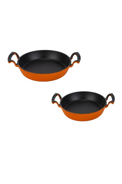Lava Double Sahan Set (16 Cm+ 20 Cm) Orange