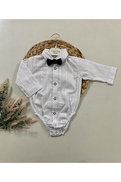 Petite Ponpon Baby طقم قميص وسروال وربطة عنق للأولاد للأطفال في العطلات