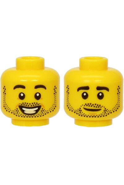LEGO Orjinal Aksesuar Custom Moc Minifigür Minifigure Çift Surat Sakallı Güle...
