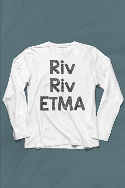 Kendim Seçtim Riv Riv Etma Crno more Sivisi Etme majica dugih rukava Štampano...