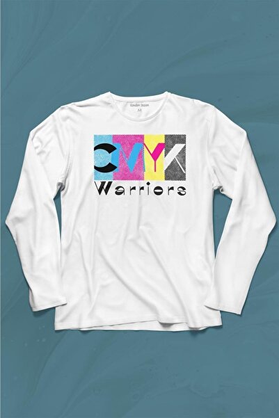 Kendim Seçtim Grafički dizajner CMYK borac ratnik dizajner majica dugih rukav...