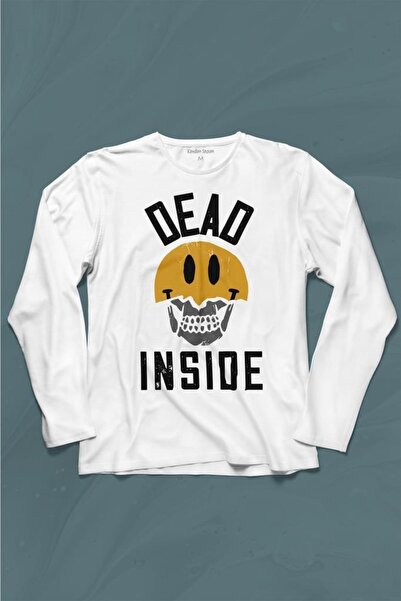 Kendim Seçtim Mrtav iznutra Smiley Skull Smile Smiling Face Skull Majica dugi...