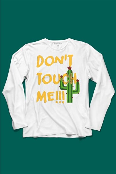 Kendim Seçtim Ne diraj me, kaktus, majica dugih rukava Štampano T-shirt