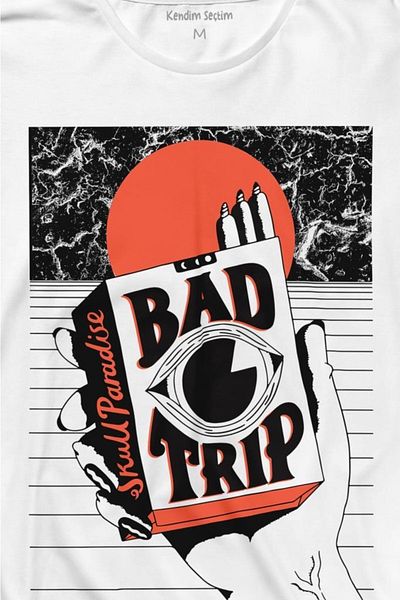 Kendim Seçtim Μακρυμάνικο μπλουζάκι Bad Trip Urban Street Culture Μπλουζάκι με στάμπα