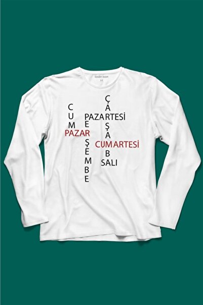 Kendim Seçtim Sa minimalnim dezenom dana Štampano majica dugih rukava