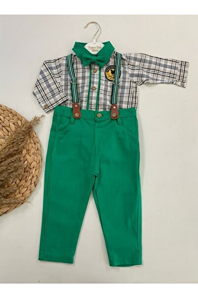 Petite Ponpon Baby Boy's Shirt Bow Tie Set