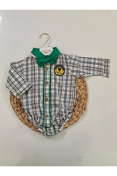 Petite Ponpon Baby Boy's Shirt Bow Tie Set