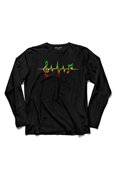 Kendim Seçtim Raggae Music Love And Peace Dub Music Note Long Sleeve T-Shirt ...