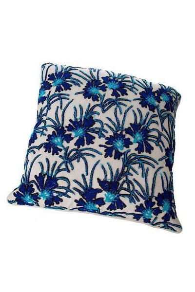 Lucky Art Vz016 Pernă Florală Albastru Marin