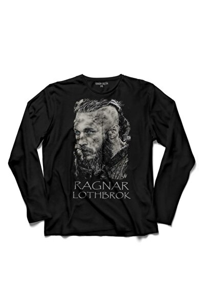 Kendim Seçtim Vikings Ragnar Lothbrok logo, majica sa dva rukava sa motivom l...