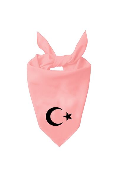 Tasarım Trend Eșarfă de culoare unică cu design Ayyıldiz