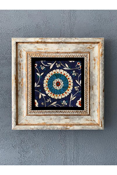 Oscar Stone Decor Çerçeveli Taş Duvar Dekoru 20 X 20 cm Çini Desen