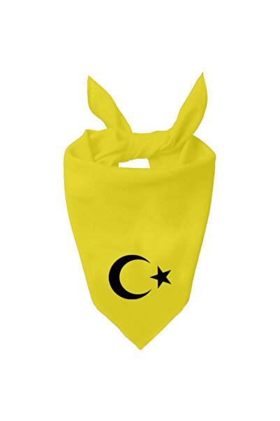 Tasarım Trend Eșarfă de culoare unică cu design Ayyıldiz