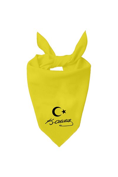 Tasarım Trend Ayyıldız And K.atatürk Signed Design Single Color Scarf