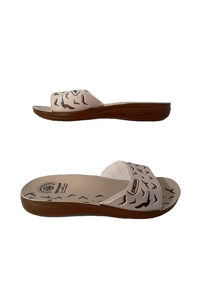 GEZER Brown-cream Women's Daily Slippers Gzer1458-7