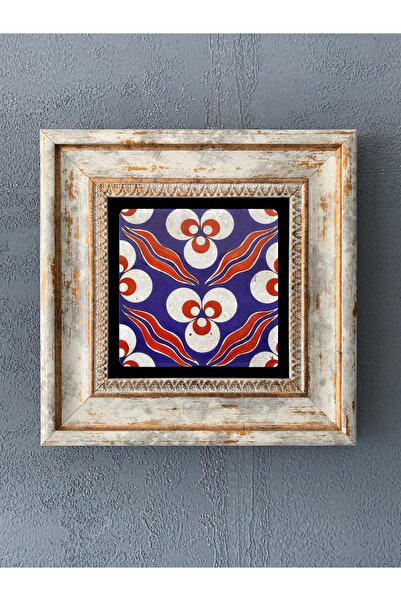 Oscar Stone Decor Çerçeveli Taş Duvar  Dekoru 20 x 20 cm Çini Desen