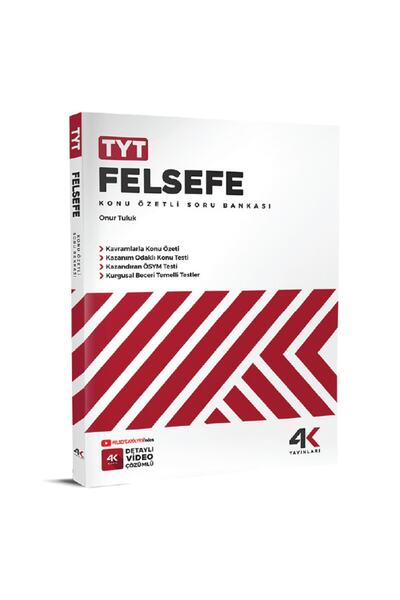 4k Yayınları Tyt Felsefe Konu Özetli Soru Bankası
