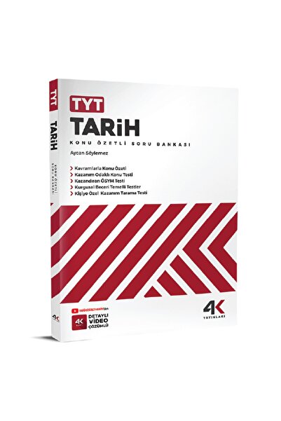 4k Yayınları Tyt Tarih Konu Özetli Fasikül Soru Bankası