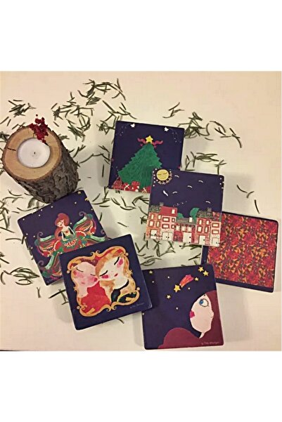 6-Piece Stone Coaster (Estel Bensıniyor Collection)