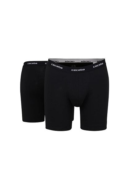 Ceceba Herren Shorts, 2er Pack - Boxershort, Long Boxer, Basic, Baumwolle, M-7XL, einfarbig