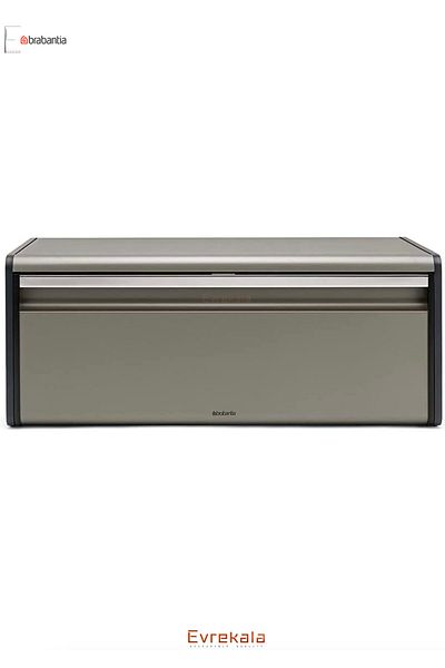 Brabantia Evrekala Shop Cornered Bread Box New Platinum