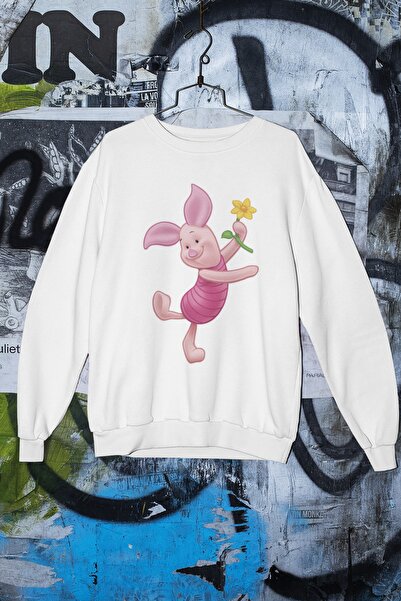 SUNFREE Unisex majica s motivom prasića Vini Puh Štampano Oversize kroj