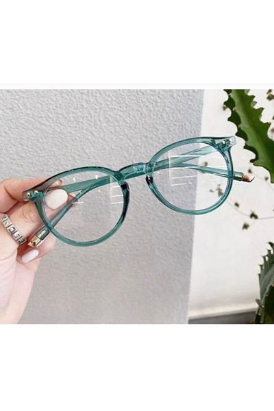 LOOKUP Blue Light Protection Glasses Unisex Water Green Frame Transparent Glass Blue Block Screen Protector Optical Compatible