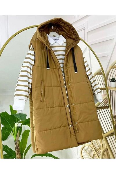 ECRİN MODA Дамска жилетка с качулка