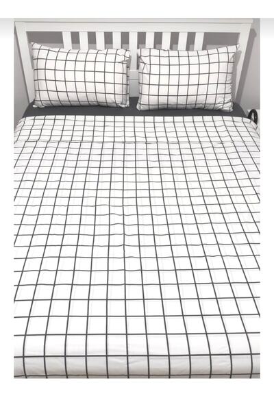 MORRİVAL Σετ Παπλωματοθήκη Διπλής Καρό Παπλωματοθήκη + Μαξιλαροθήκη 180x235