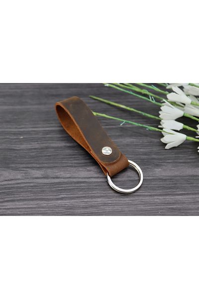 Anatolia Tan Genuine Leather Keychain